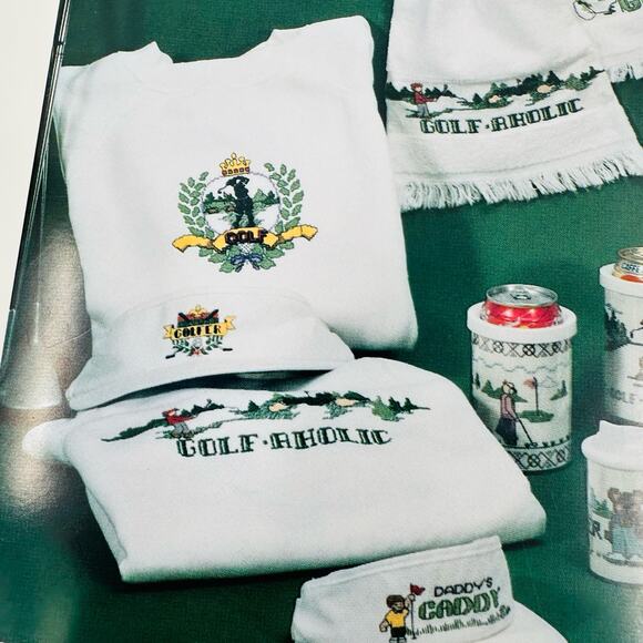 Golfer Golfing Dad Themed Cross stitch Pattern Book Lot Humor Father's day - Picture 7 of 11